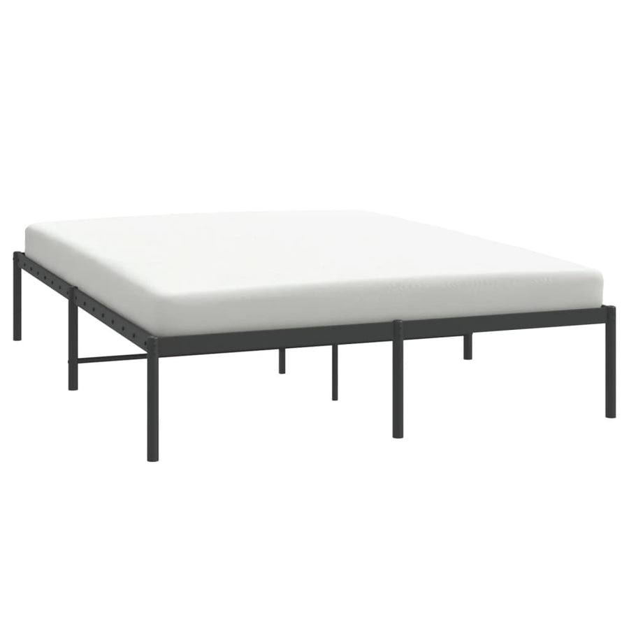 Bedframe metaal zwart 160x200 cm 160 x 200 cm zonder hoofdbord