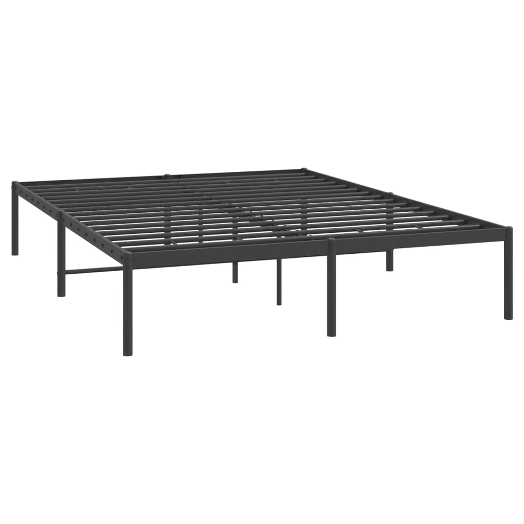 Bedframe metaal zwart 160x200 cm 160 x 200 cm zonder hoofdbord