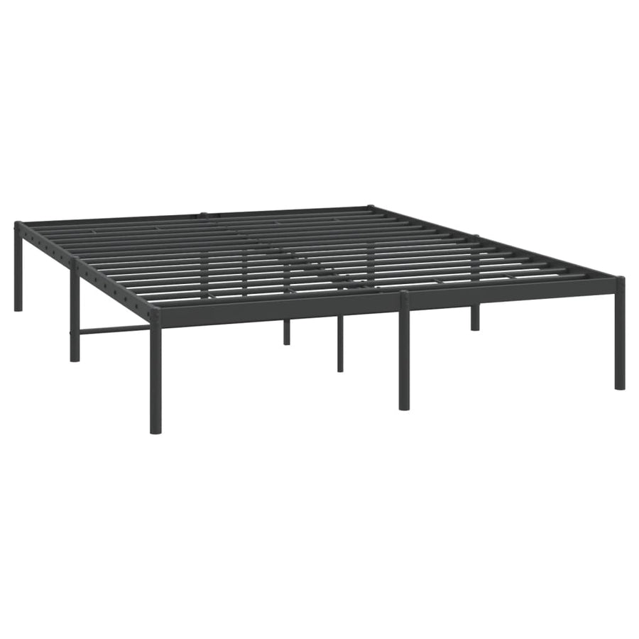Bedframe metaal zwart 160x200 cm 160 x 200 cm zonder hoofdbord