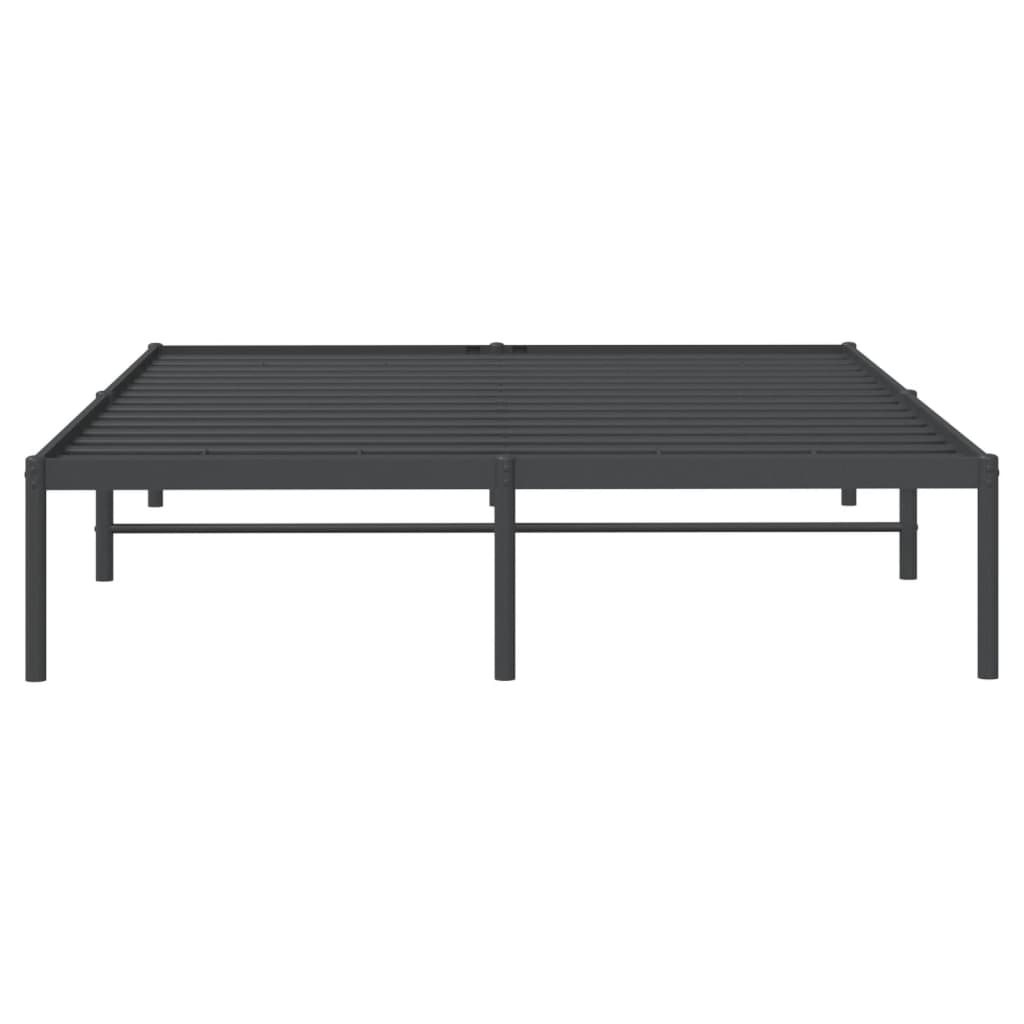 Bedframe metaal zwart 160x200 cm 160 x 200 cm zonder hoofdbord