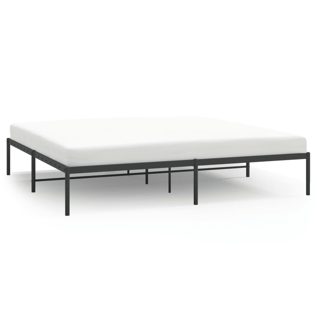 Bedframe Metaal Zwart 180 x 200 cm zonder hoofdbord
