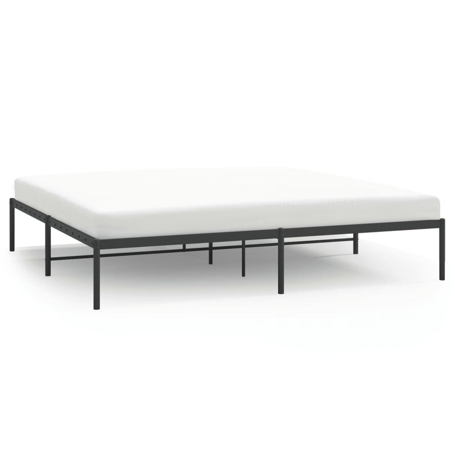 Bedframe Metaal Zwart 180 x 200 cm zonder hoofdbord