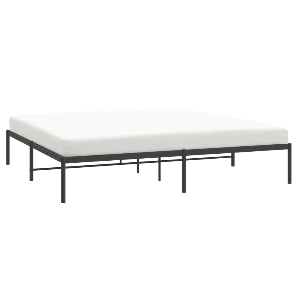 Bedframe Metaal Zwart 180 x 200 cm zonder hoofdbord