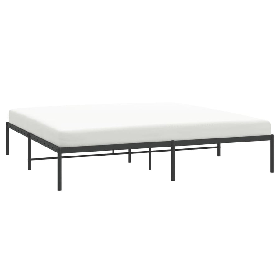 Bedframe Metaal Zwart 180 x 200 cm zonder hoofdbord