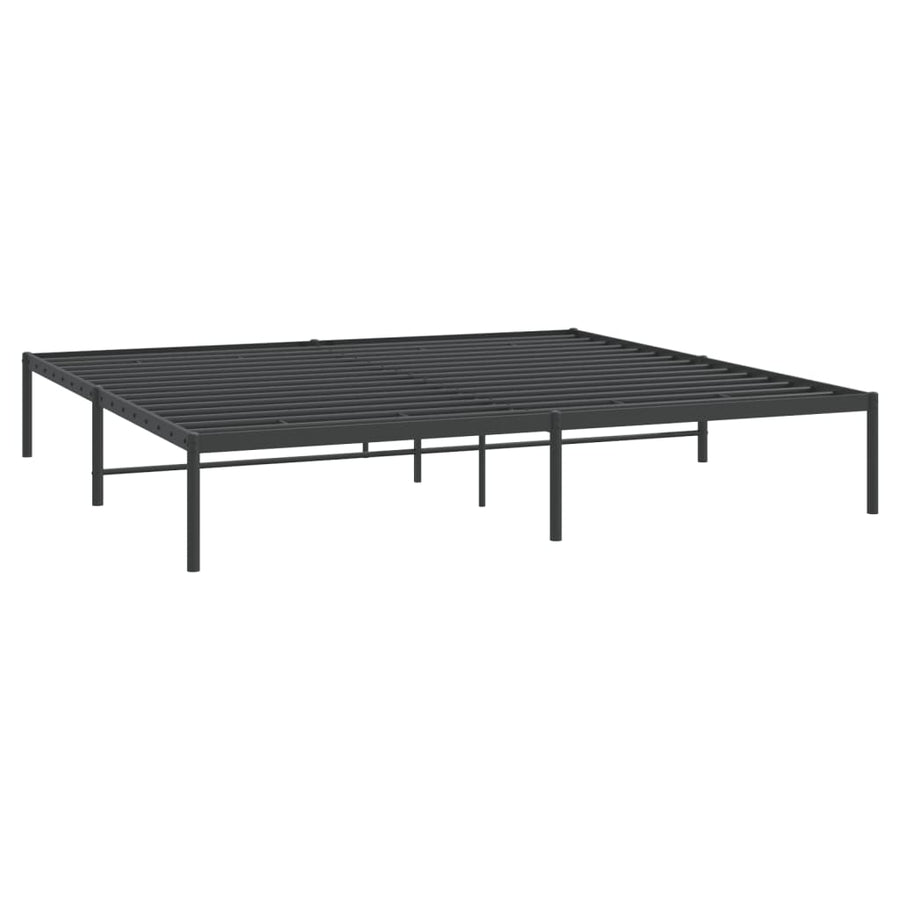 Bedframe Metaal Zwart 180 x 200 cm zonder hoofdbord