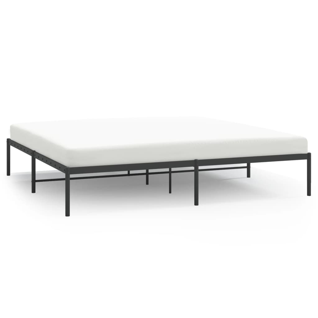 Bedframe metaal zwart 183x213 cm 183 x 213 cm Zwart