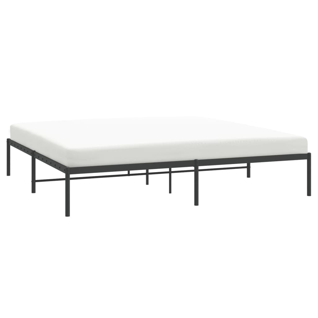 Bedframe metaal zwart 183x213 cm 183 x 213 cm Zwart