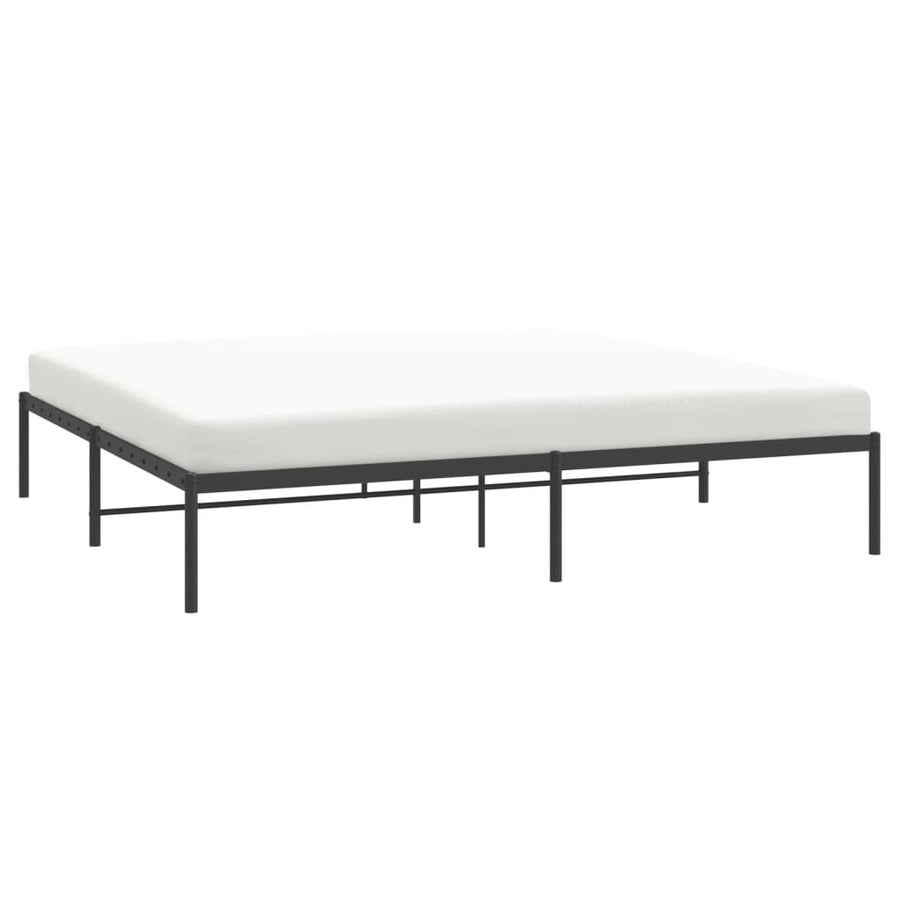 Bedframe metaal zwart 183x213 cm 183 x 213 cm Zwart