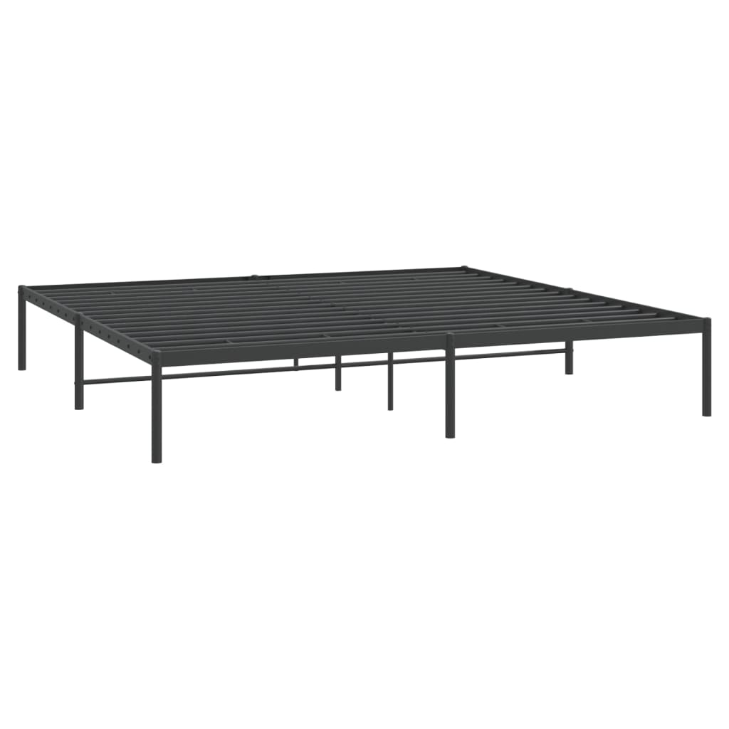 Bedframe metaal zwart 183x213 cm 183 x 213 cm Zwart