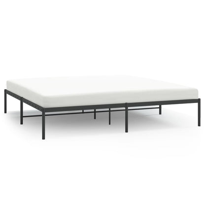 Bedframe metaal zwart 193x203 cm 193 x 203 cm Zwart