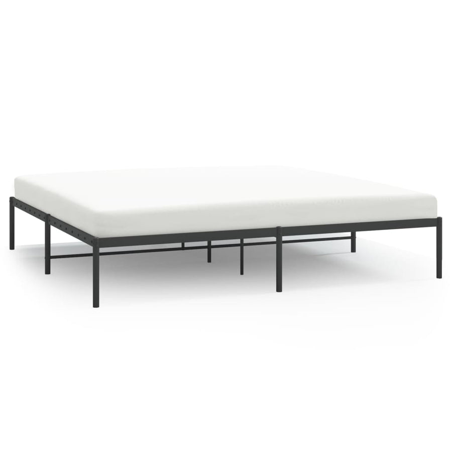 Bedframe metaal zwart 193x203 cm 193 x 203 cm Zwart