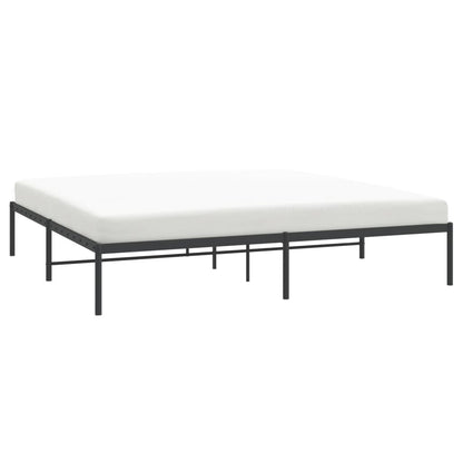 Bedframe metaal zwart 193x203 cm 193 x 203 cm Zwart