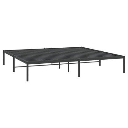Bedframe metaal zwart 193x203 cm 193 x 203 cm Zwart