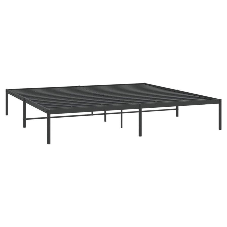 Bedframe metaal zwart 193x203 cm 193 x 203 cm Zwart