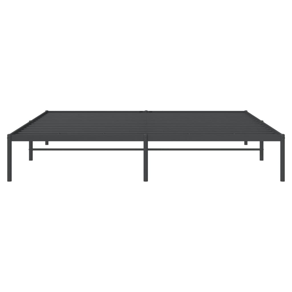 Bedframe metaal zwart 193x203 cm 193 x 203 cm Zwart