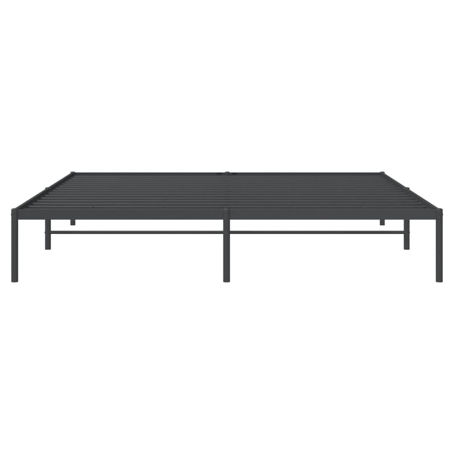 Bedframe metaal zwart 193x203 cm 193 x 203 cm Zwart