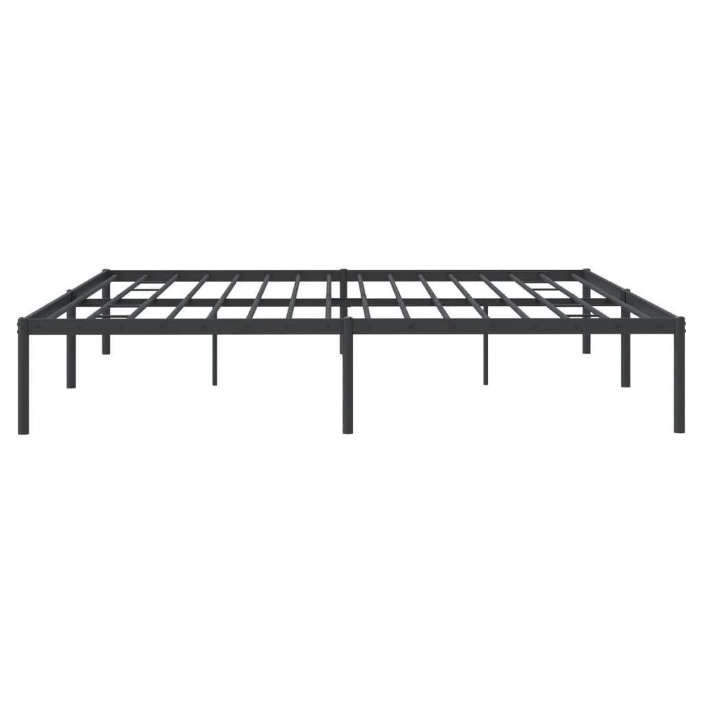 Bedframe metaal zwart 193x203 cm 193 x 203 cm Zwart