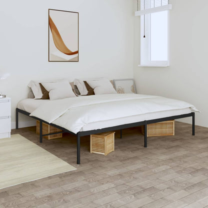 Bedframe metaal zwart 193x203 cm 193 x 203 cm Zwart