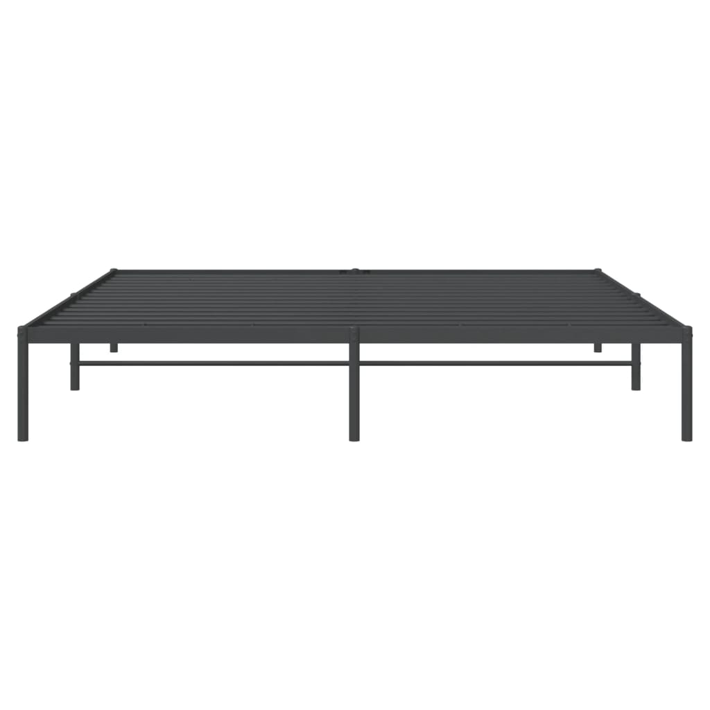 Bedframe metaal zwart 200x200 cm 200 x 200 cm Zwart