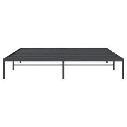 Bedframe metaal zwart 200x200 cm 200 x 200 cm Zwart