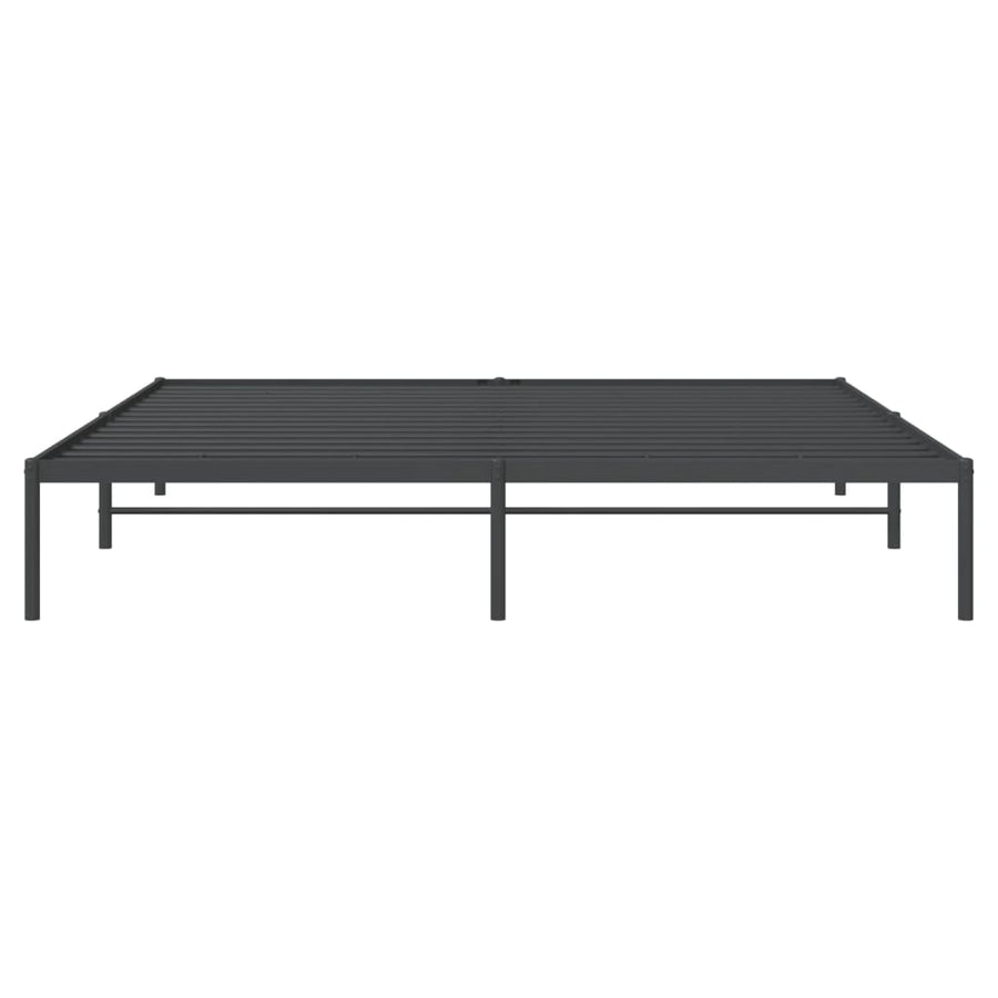 Bedframe metaal zwart 200x200 cm 200 x 200 cm Zwart