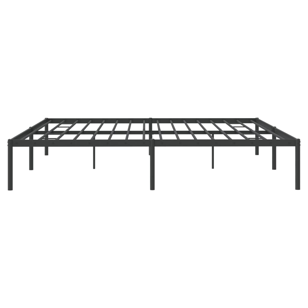 Bedframe metaal zwart 200x200 cm 200 x 200 cm Zwart