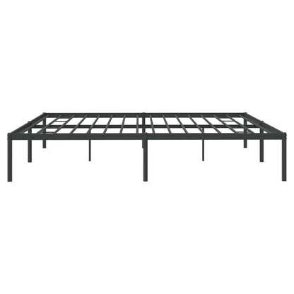 Bedframe metaal zwart 200x200 cm 200 x 200 cm Zwart