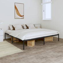 Bedframe metaal zwart 200x200 cm 200 x 200 cm Zwart
