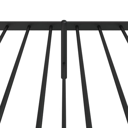 Bedframe met hoofdbord metaal zwart 75x190 cm 75 x 190 cm met hoofdbord