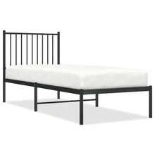 Bedframe met hoofdbord metaal zwart 80x200 cm 80 x 200 cm met hoofdbord