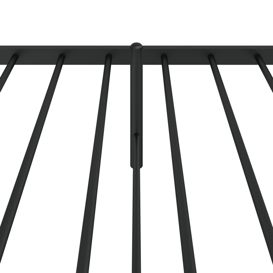 Bedframe met hoofdbord metaal zwart 80x200 cm 80 x 200 cm met hoofdbord