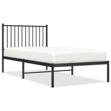 Bedframe met hoofdbord metaal zwart 90x190 cm 90 x 190 cm met hoofdbord
