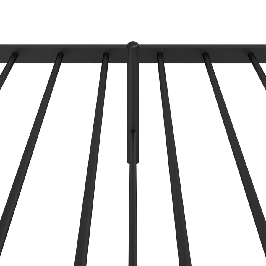 Bedframe met hoofdbord metaal zwart 90x190 cm 90 x 190 cm met hoofdbord