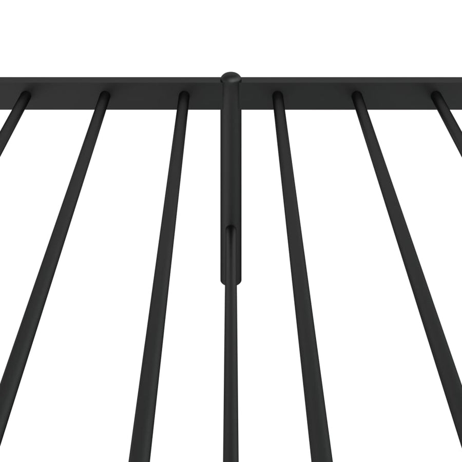 Bedframe met hoofdbord metaal zwart 100x200 cm 100 x 200 cm met hoofdbord