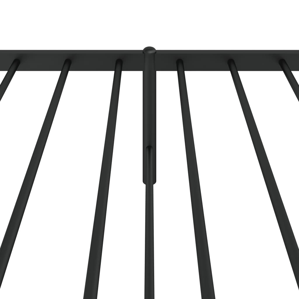 Bedframe met hoofdbord metaal zwart 107x203 cm 107 x 203 cm met hoofdbord