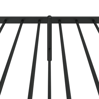 Bedframe met hoofdbord metaal zwart 107x203 cm 107 x 203 cm met hoofdbord