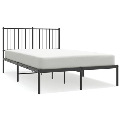Bedframe met hoofdbord metaal zwart 120x190 cm 120 x 190 cm met hoofdbord