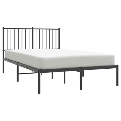 Bedframe met hoofdbord metaal zwart 120x190 cm 120 x 190 cm met hoofdbord