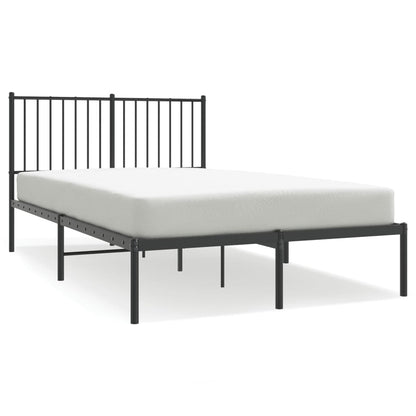 Bedframe met hoofdbord metaal zwart 120x200 cm 120 x 200 cm met hoofdbord