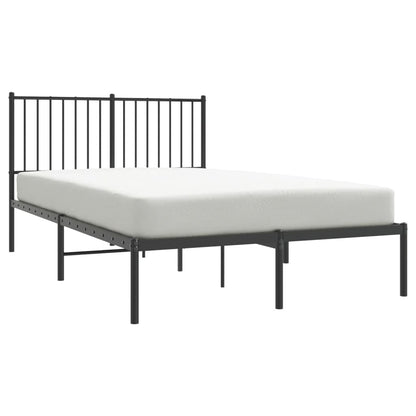 Bedframe met hoofdbord metaal zwart 120x200 cm 120 x 200 cm met hoofdbord