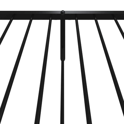 Bedframe met hoofd- en voeteneinde metaal zwart 80x200 cm 80 x 200 cm Zwart