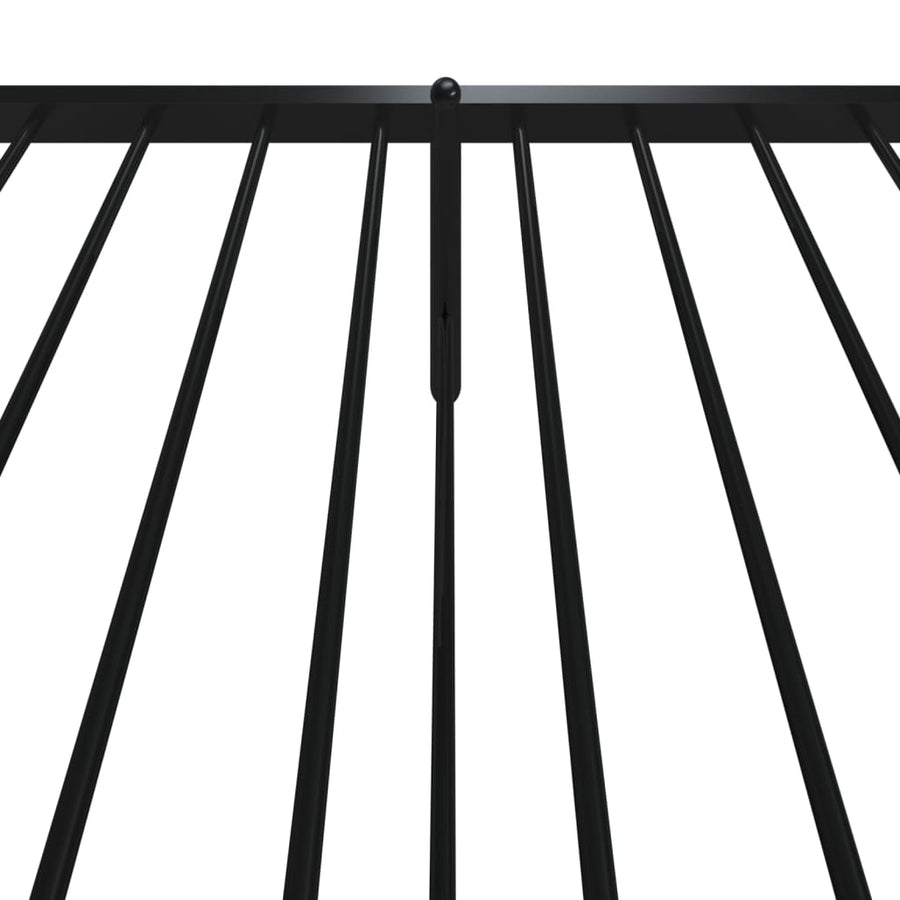 Bedframe met hoofd- en voeteneinde metaal zwart 90x190 cm 90 x 190 cm met hoofdbord & voetbord