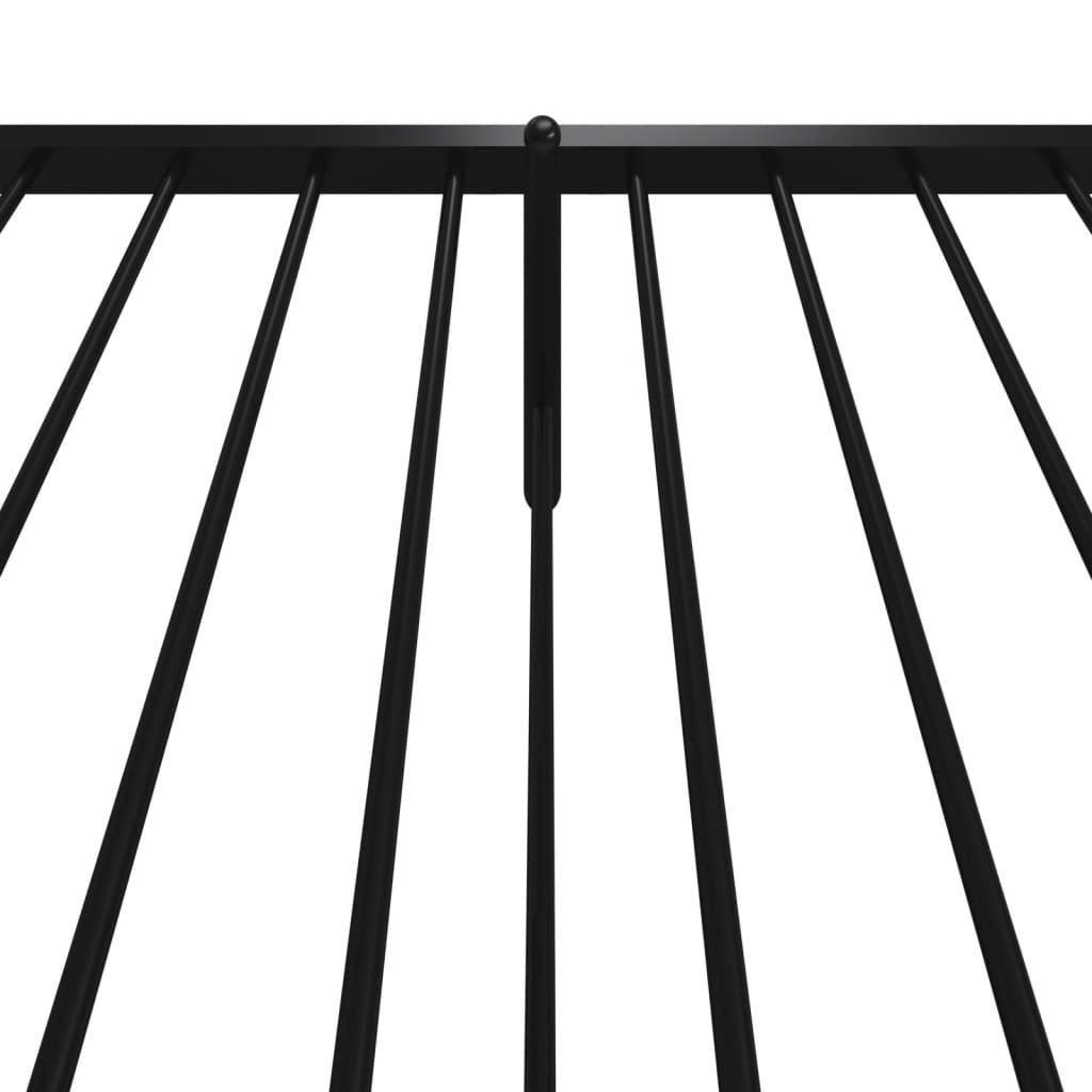 Bedframe met hoofd- en voeteneinde metaal zwart 90x200 cm 90 x 200 cm Zwart