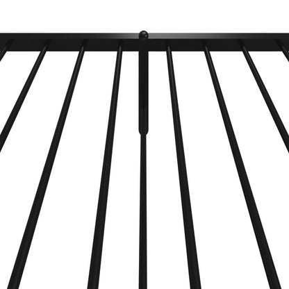 Bedframe met hoofd- en voeteneinde metaal zwart 90x200 cm 90 x 200 cm Zwart