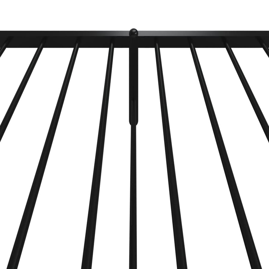 Bedframe met hoofd- en voeteneinde metaal zwart 90x200 cm 90 x 200 cm Zwart