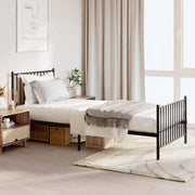 Bedframe metaal zwart 90x200 cm