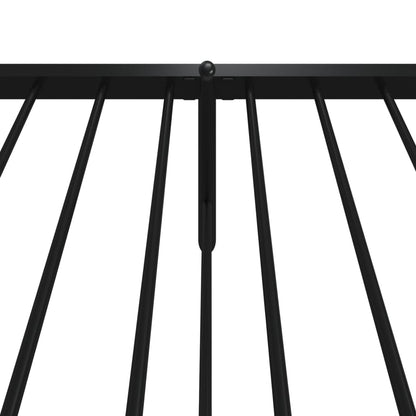 Bedframe met hoofd- en voeteneinde metaal zwart 100x190 cm 100 x 190 cm met hoofdbord & voetbord