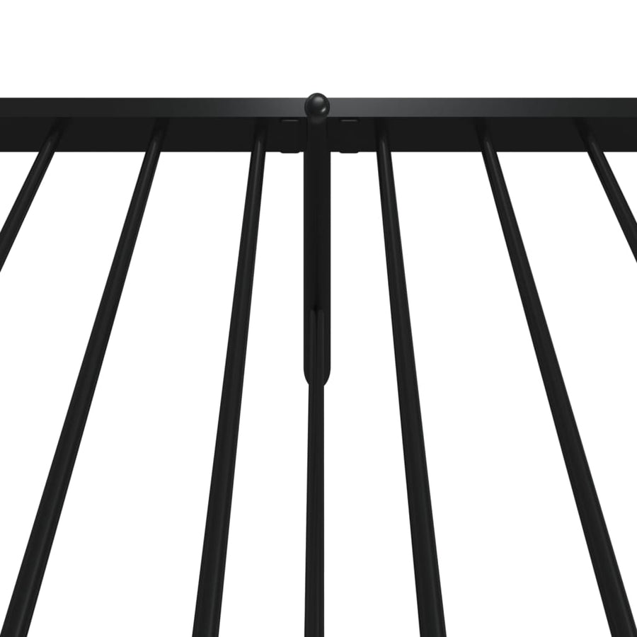 Bedframe met hoofd- en voeteneinde metaal zwart 100x190 cm 100 x 190 cm met hoofdbord & voetbord