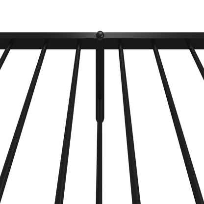 Bedframe met hoofd- en voeteneinde metaal zwart 100x200 cm 100 x 200 cm Zwart