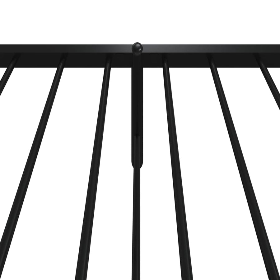 Bedframe met hoofd- en voeteneinde metaal zwart 100x200 cm 100 x 200 cm Zwart